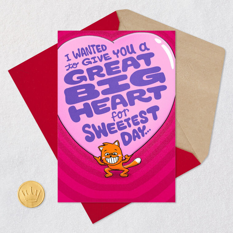 Great Big Heart Funny Sweetest Day Card, , large image number 5