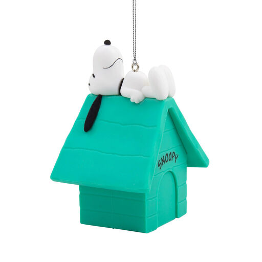 Peanuts® Snoopy on Turquoise Doghouse Hallmark Ornament, 
