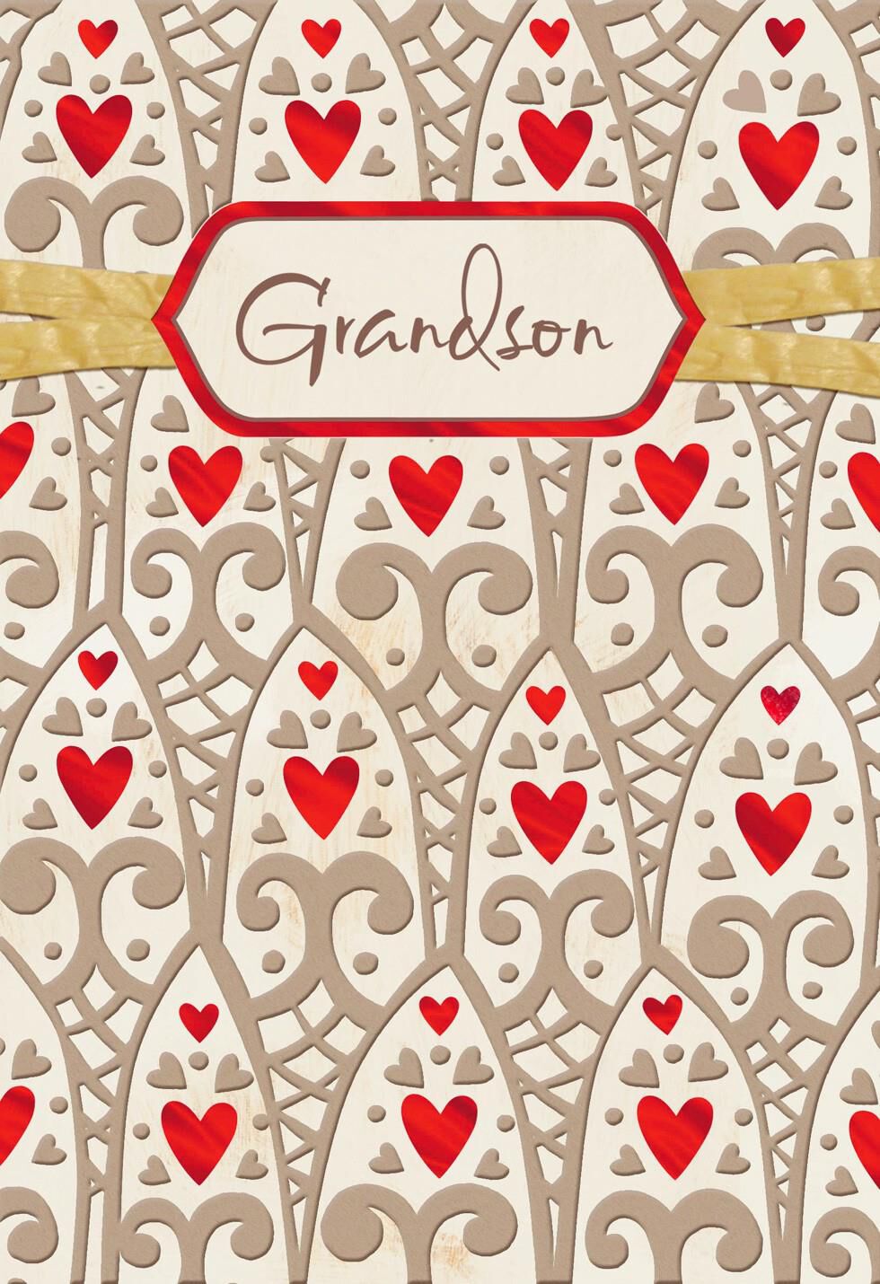 Incredible Grandson Valentine's Day Card