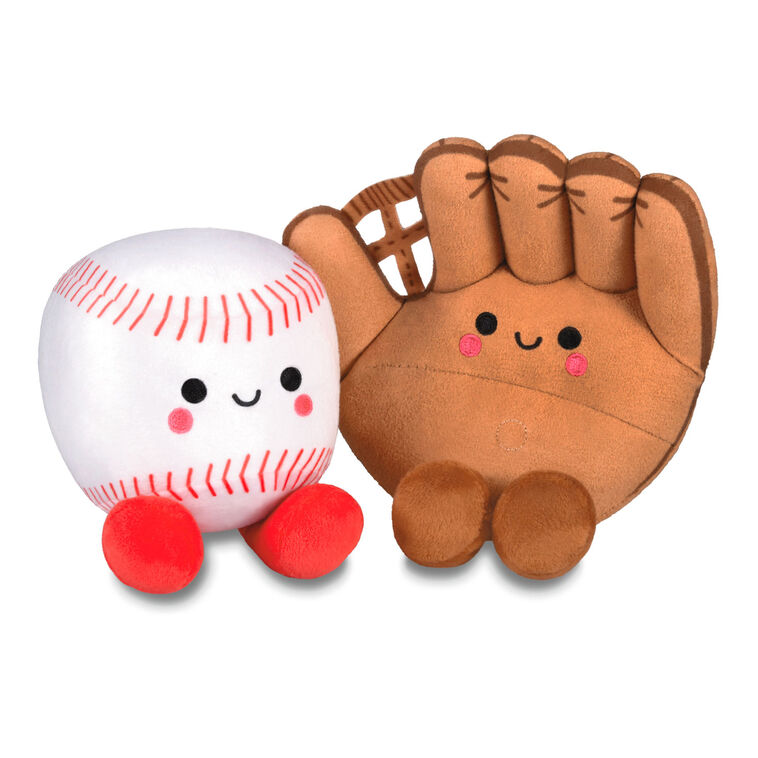 Better Together Baseball and Glove Magnetic Plush Pair, 5" H