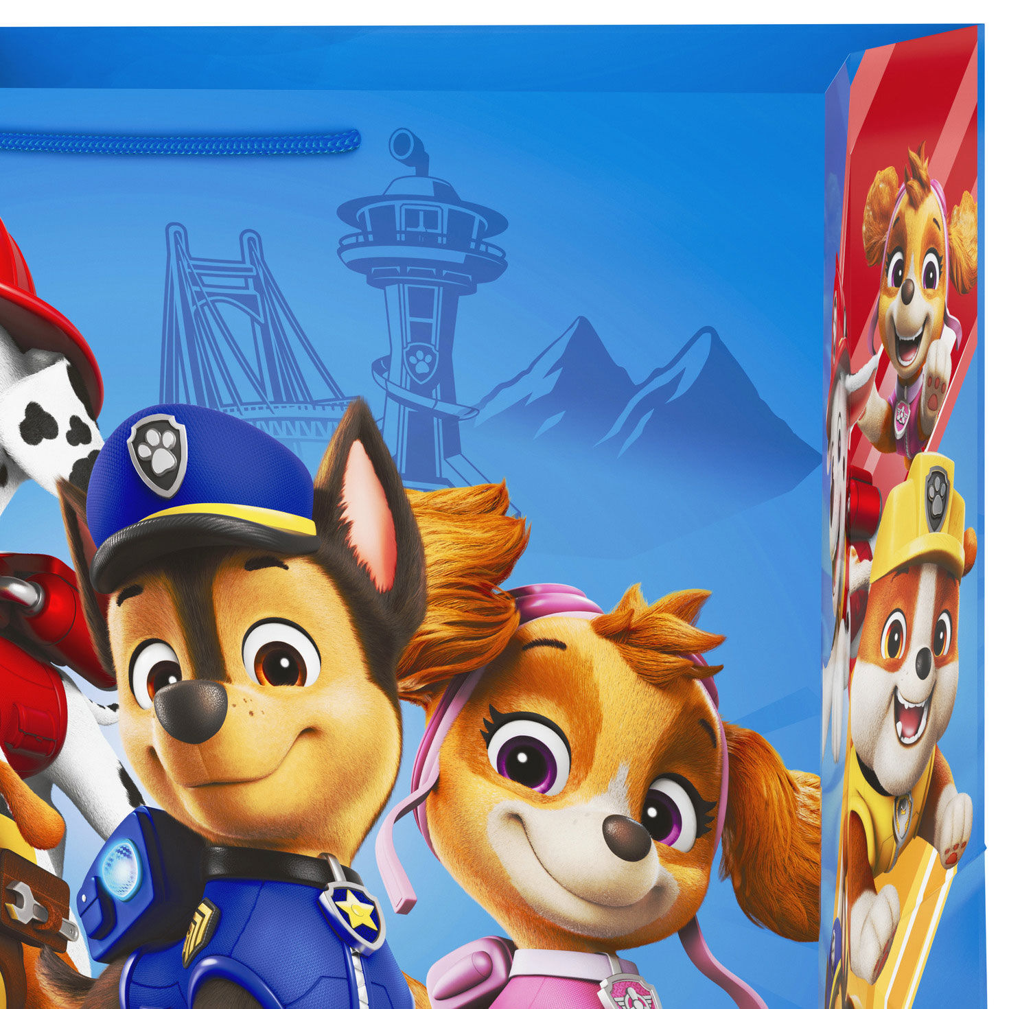 Paw Patrol Chase and Friends Extra-Deep Gift Bag Handle Detail image number 4