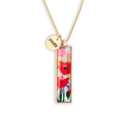 Demdaco ArtLifting Poppy Keshi Pendant Necklace, 