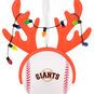 Giants Reindeer Baseball Christmas Ornament closeup view image number 5