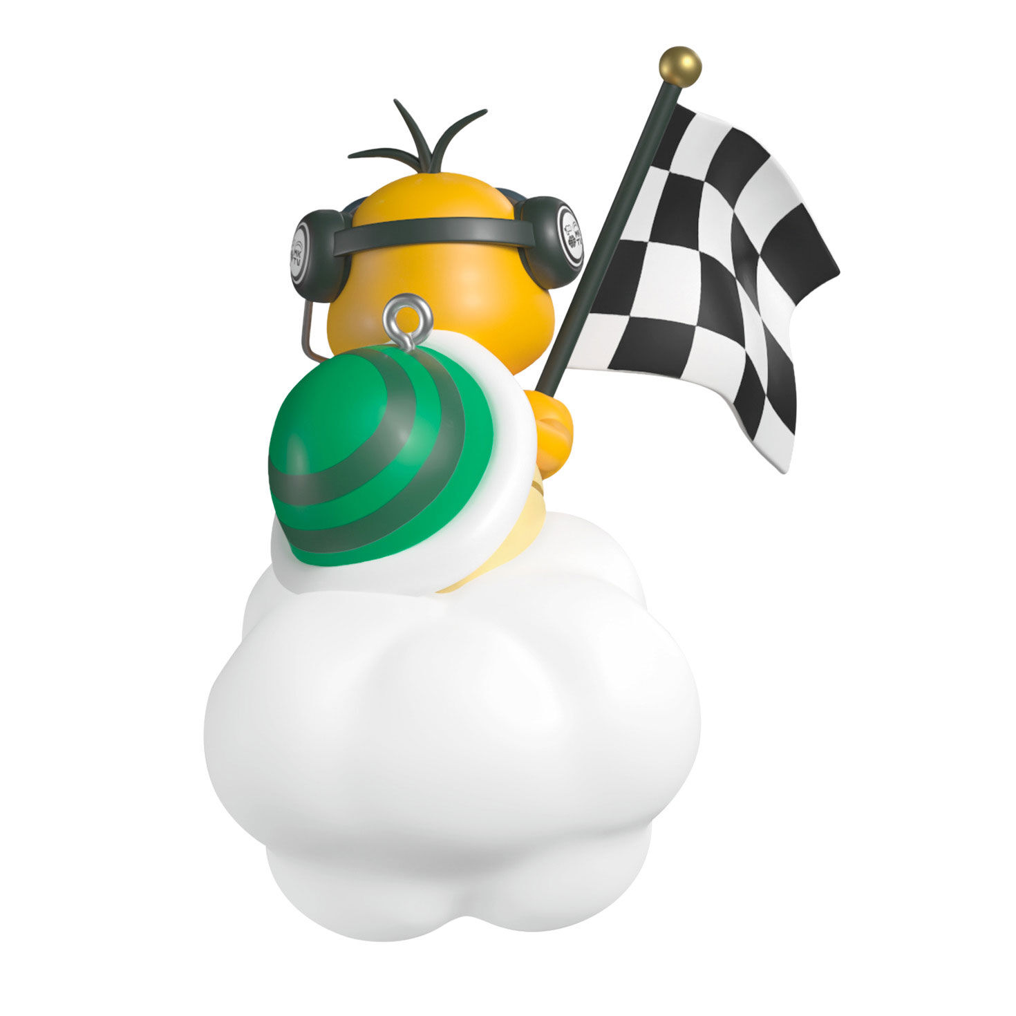 Mario Kart Lakitu on Cloud Keepsake Ornament Back image number 6