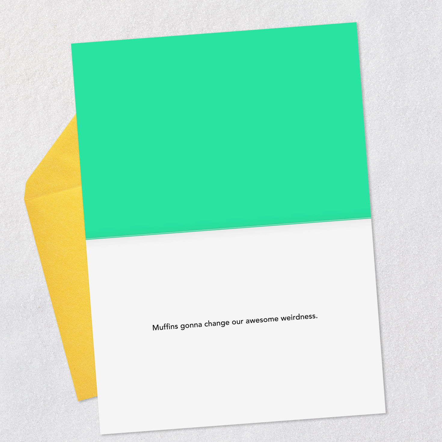 Our Awesome Weirdness Muffins Funny Card Open card with envelope image number 3