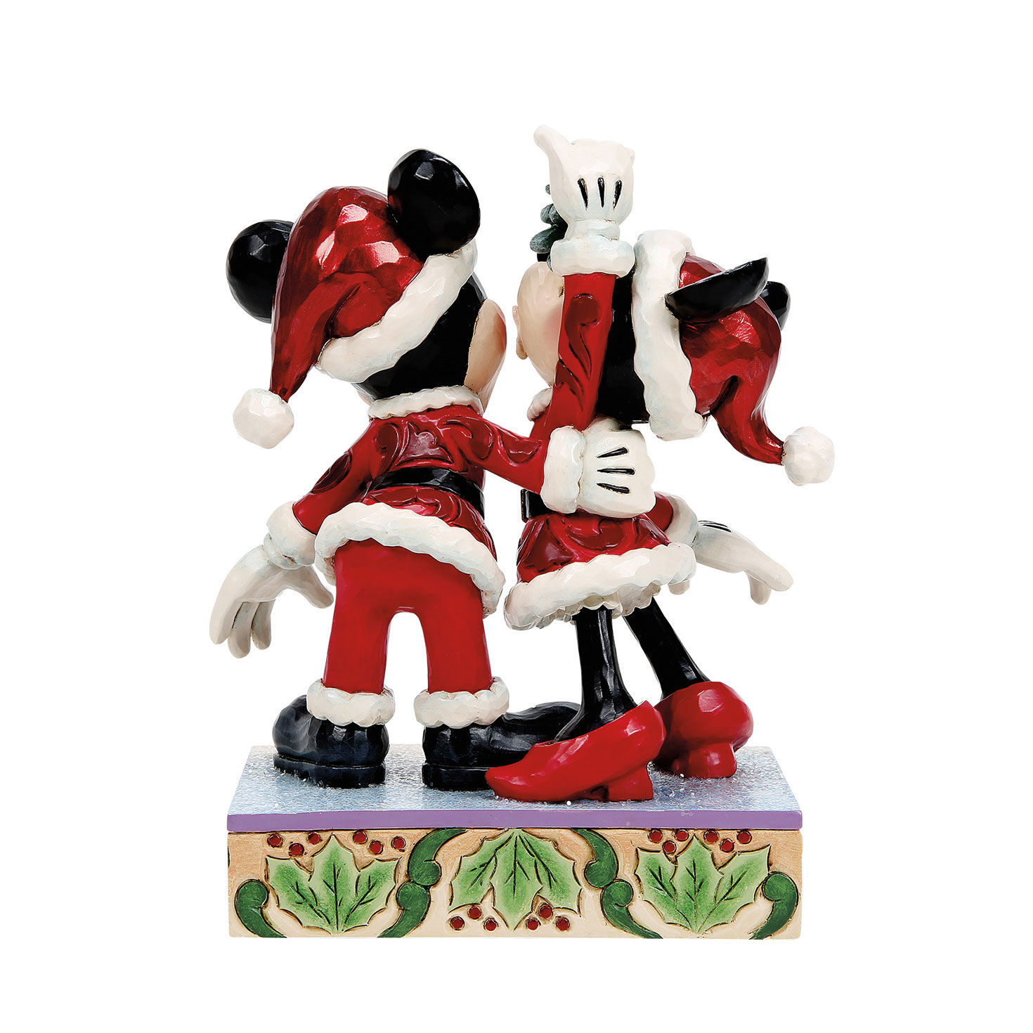 Jim Shore Mickey and Minnie Mistletoe Statue back image number 2