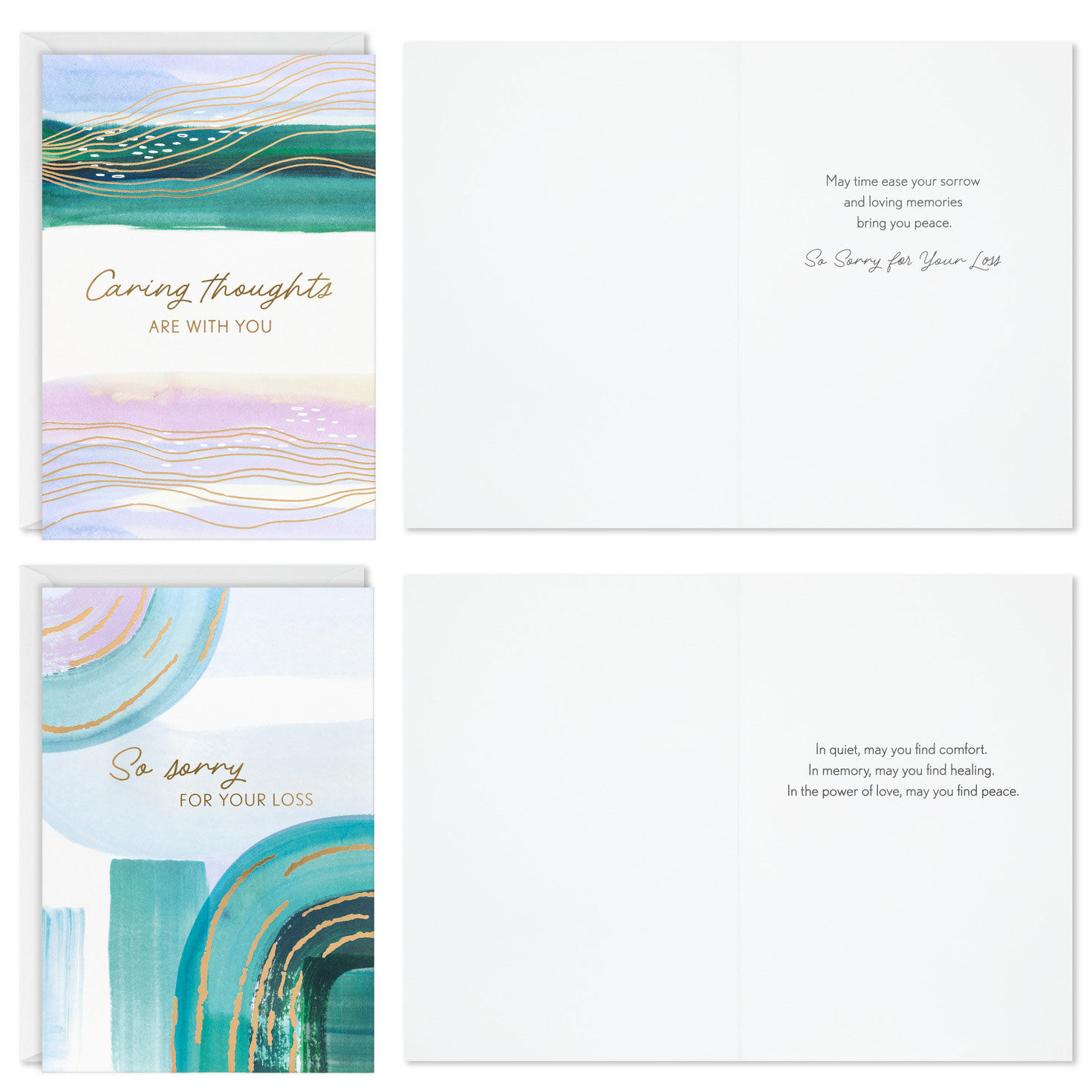Abstract Pastel Art Sympathy Cards Assortment card fronts with sentiment image number 4
