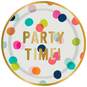 Party Time Confetti Medium Paper Plates, Pack of 8, , large image number 1