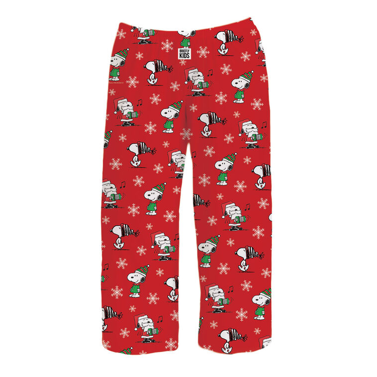 Brief Insanity Peanuts Holiday Snoopy Red Kids' Lounge Pants