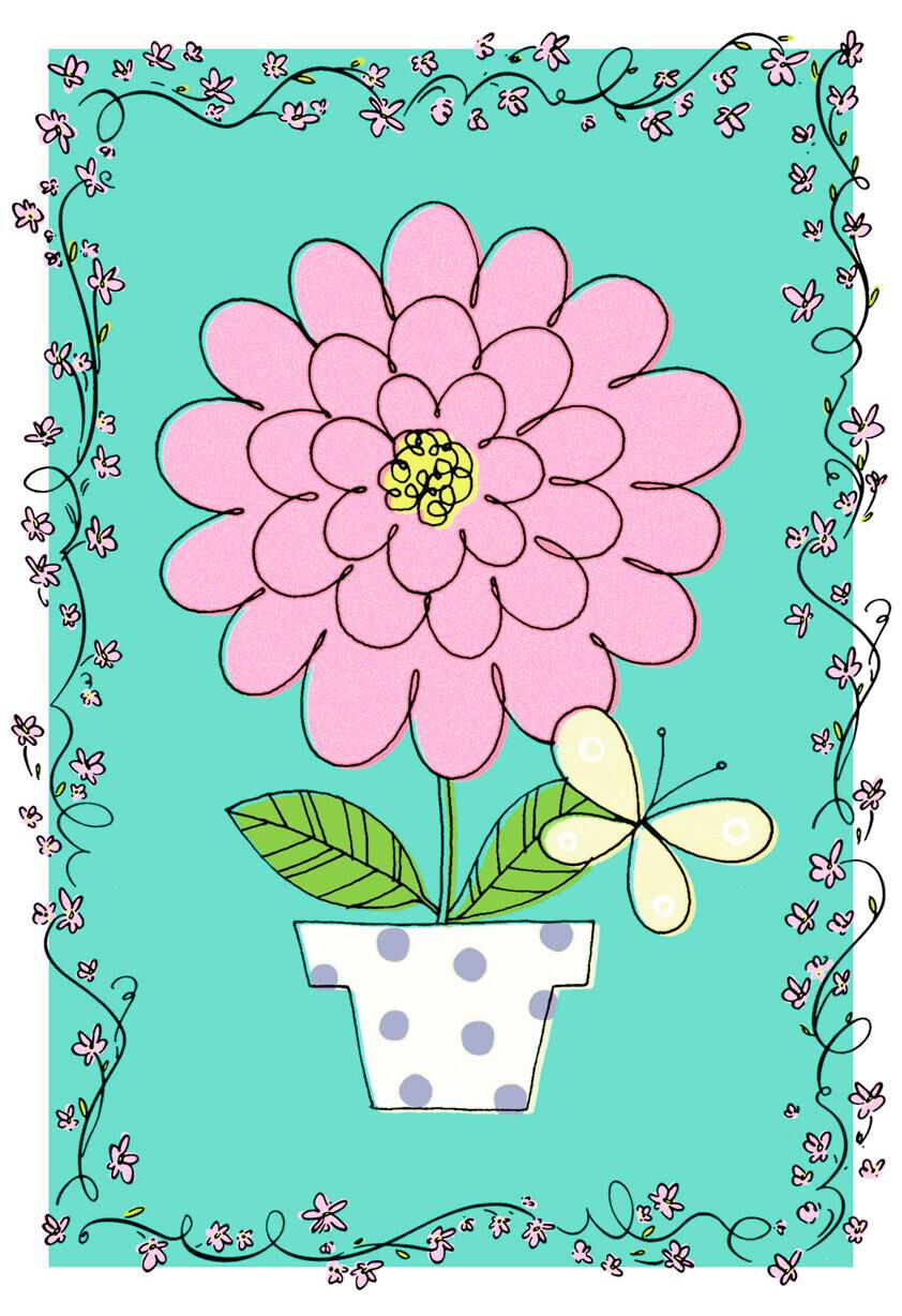 Simple Bloom Birthday Card