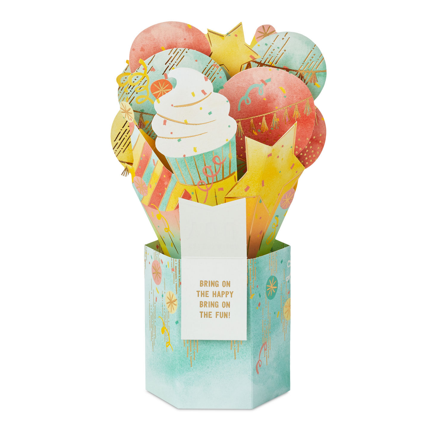 Celebrating You Cupcake, Stars and Balloons 3D Pop-Up Birthday Card for only USD 7.99 | Hallmark