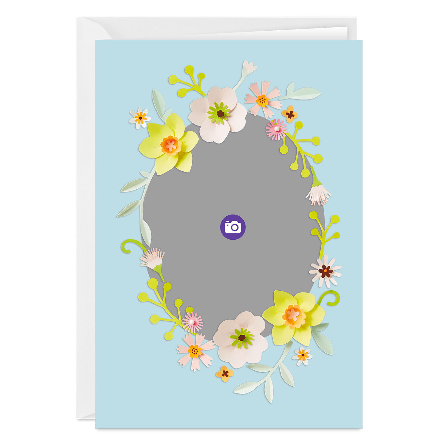 Floral Oval Frame Custom Easter Card, , large image number 3