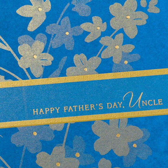 Golden Flowers Father's Day Card for Uncle, , large image number 4