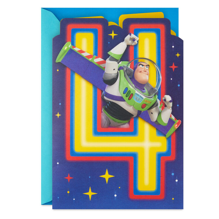 Disney/Pixar Toy Story Buzz Lightyear Infinity Fun Musical 4th Birthday Card