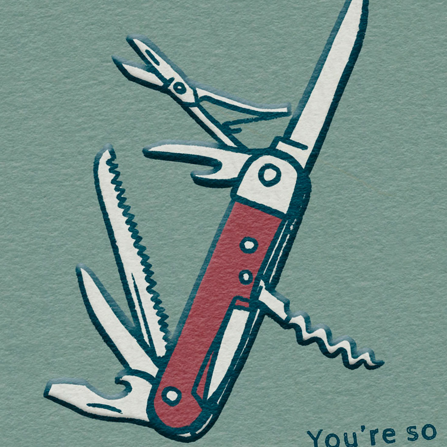 Multi-Function Pocket Knife Dad Father's Day Card Card Front Detail image number 4