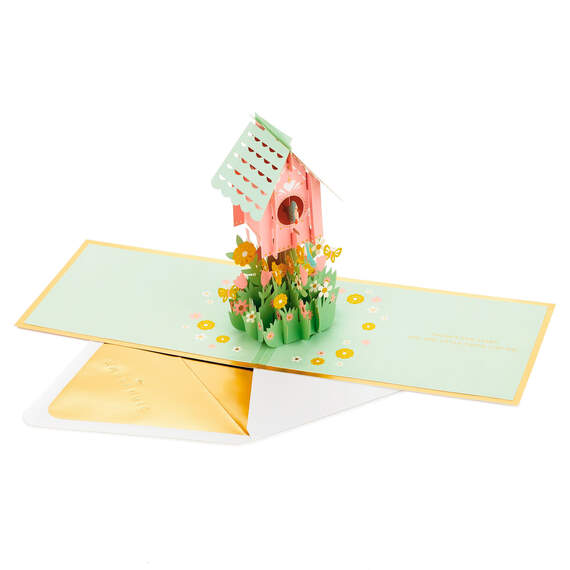 Birdhouse 3D Pop-Up Greeting Card for Mom