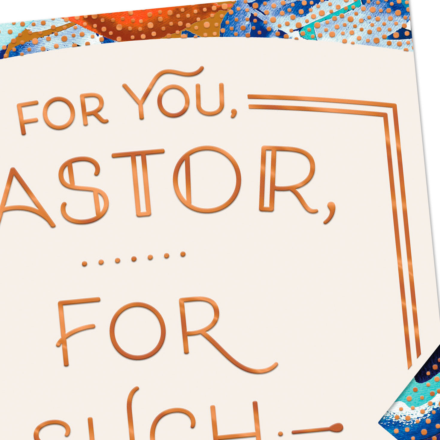 Colorful Abstract Border Pastor Appreciation Card  image number 4