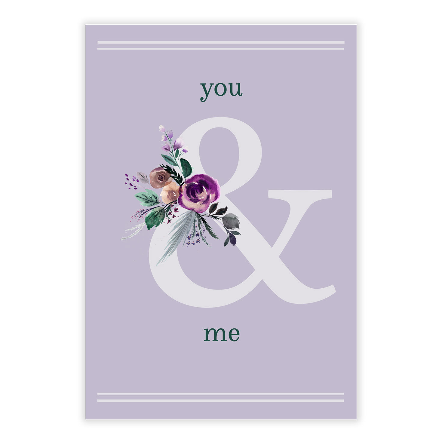 Names Ampersand Personalized Anniversary Card front image number 2