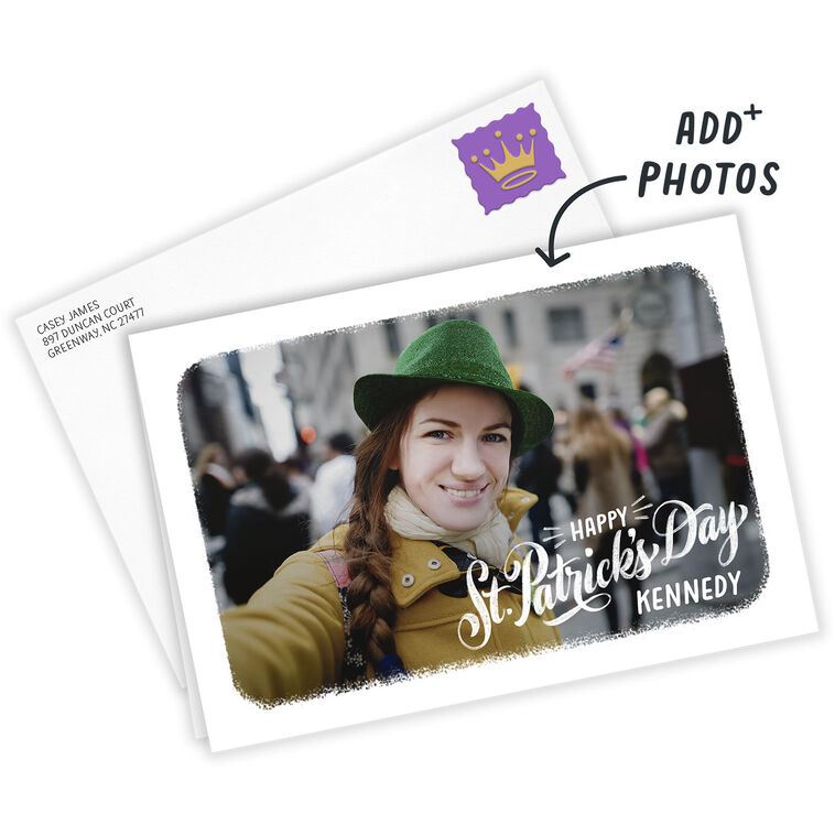 White Frame Horizontal Custom St. Patrick's Day Card, , large image number 2