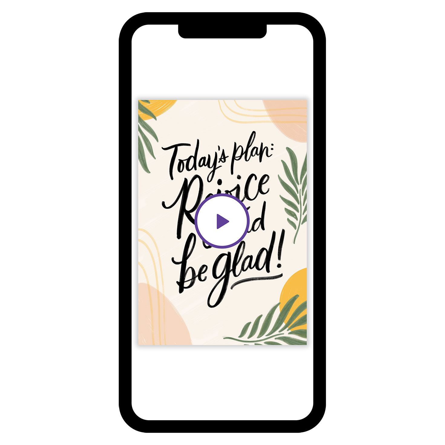 Rejoice Be Glad Religious Personalized Thank You Card phone with card front image number 1