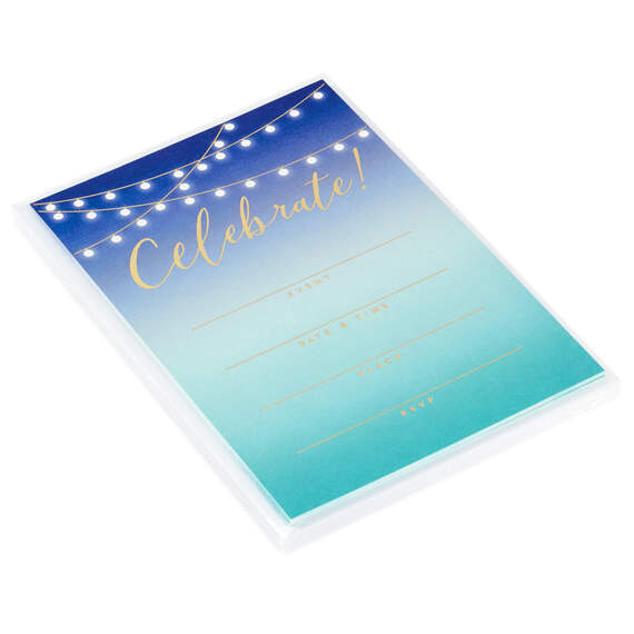 Celebrate Lights Party Invitations, Pack of 10, , large image number 1