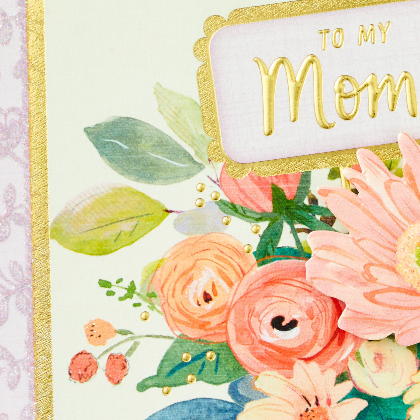 Flowers in Vintage Pitcher Mom Mother's Day Card card front detail image number 4