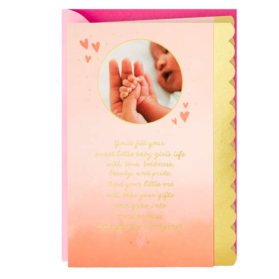 Amazing Journey New Baby Girl Card, , large image number 1