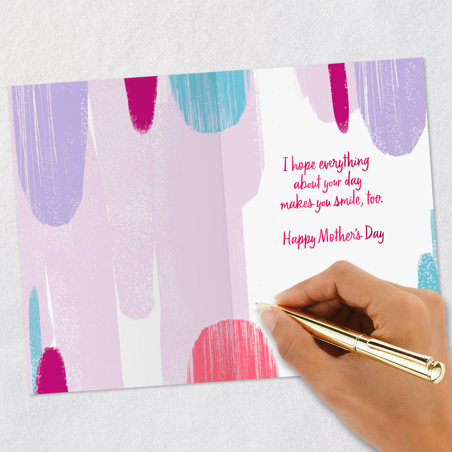 Pink Arches Mothers Day Card for Mom from Distance Signing card image number 6
