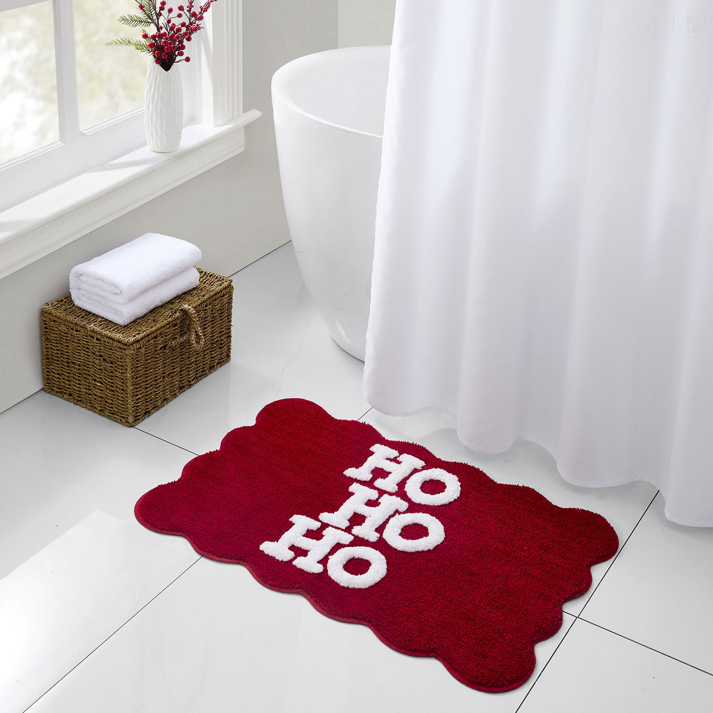 Hallmark HO HO HO Tufted Bath Rug  20x30 in use image number 5