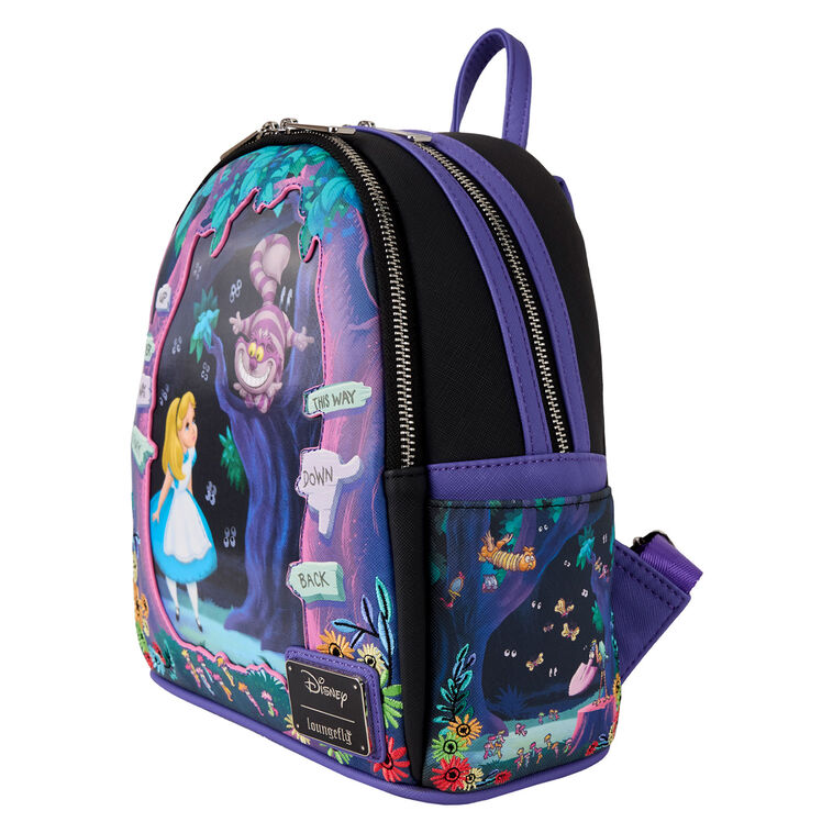alicia small leather backpack Michele Lopriore No harmful chemicals are used in the tanning process Loungefly Alice in Wonderland Sketchbook