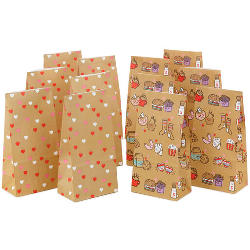 Better Together 12-Pack Valentine's Day Paper Treat Bags With Stickers, 