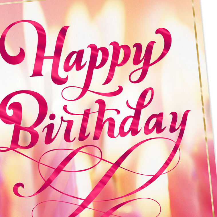 Pink Candles Happy Birthday Card for Her Card Front Detail image number 4