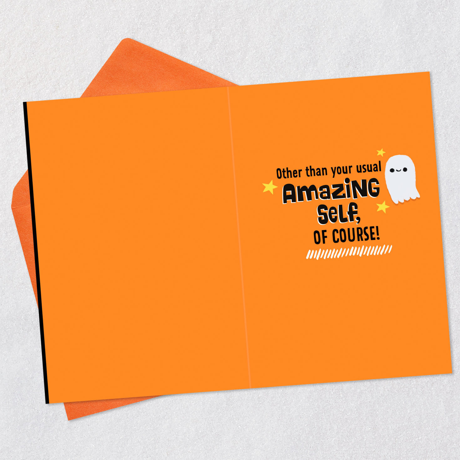 Candy and Spooky Icons Kids Halloween Card Open card with envelope image number 3