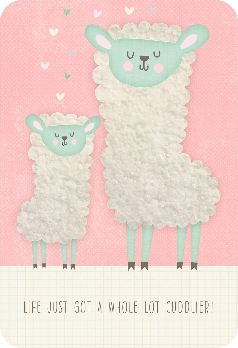 Little Lamb New Baby Girl Card