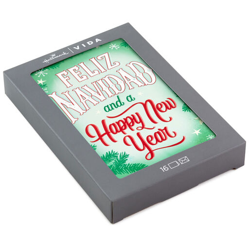 Feliz Navidad and Happy New Year Boxed Christmas Cards, Pack of 16, 