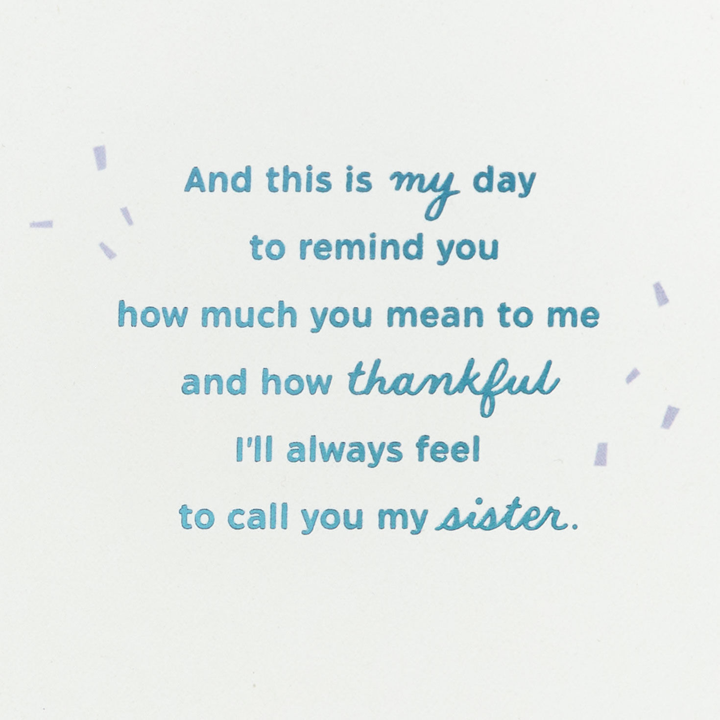Heart Balloon Confetti Shaker Sister Birthday Card Sentiment image number 3