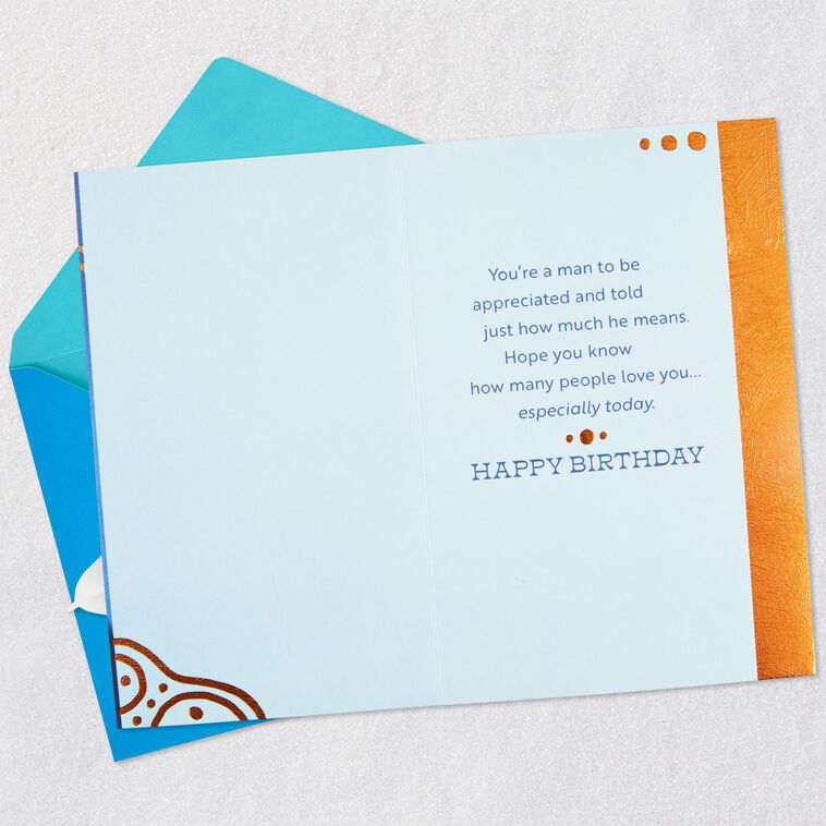 Hallmark Birthday Card For Man In Your Life - Traditional 3D Text Design