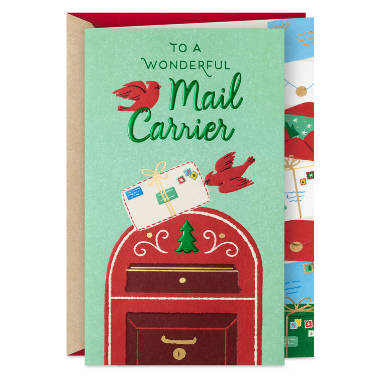 You Deliver Happiness All Year Long Holiday Card for Mail Carrier