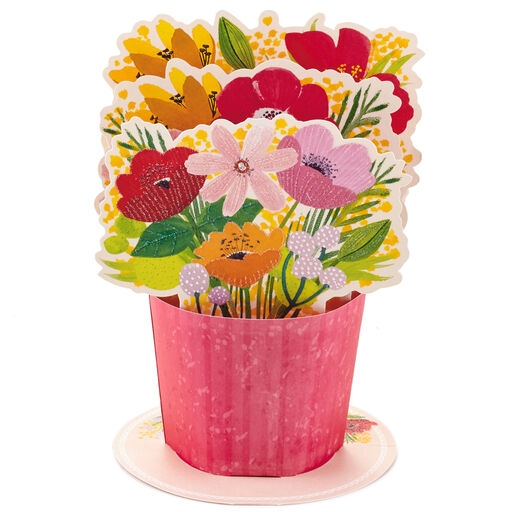 Beautiful You Flower Bouquet 3D Pop-Up Card, 