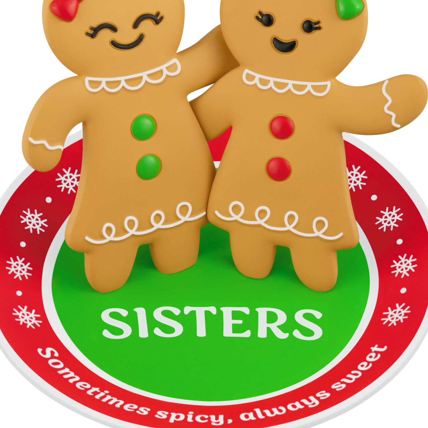 Gingerbread Cookie Sisters Keepsake Ornament upclose view image number 5