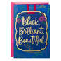 Black, Brilliant and Beautiful Birthday Card With Decoration, , large image number 1