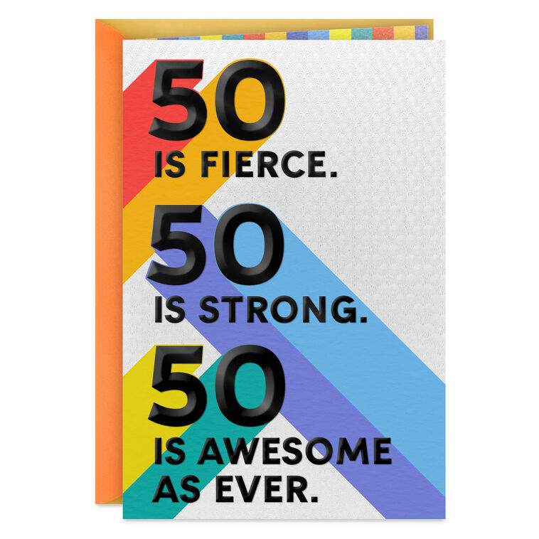 Just Getting Started 50th Birthday Card