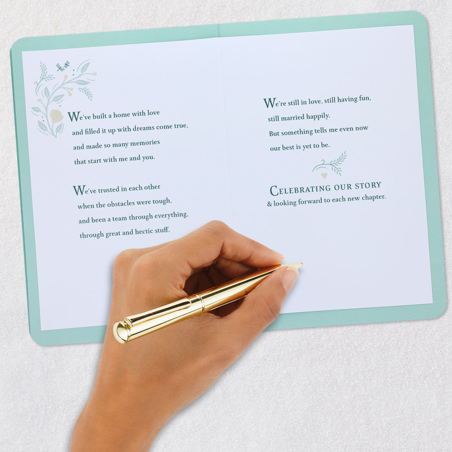 Fairy Tale Storybook Anniversary Card For Wife signing card image number 7