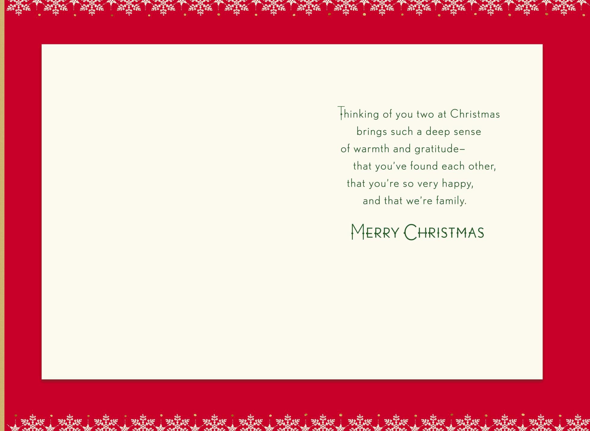 For a Wonderful Mom and the Woman She Loves Christmas Card