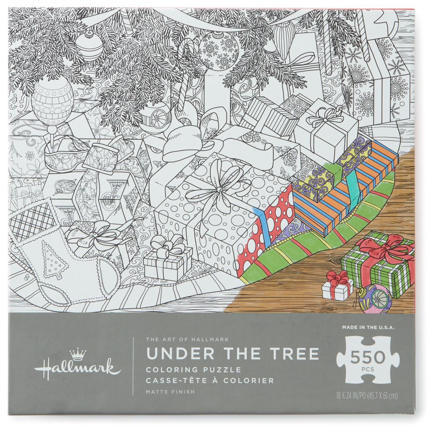 Under The Tree 550 Piece Coloring Puzzle Puzzles Hallmark