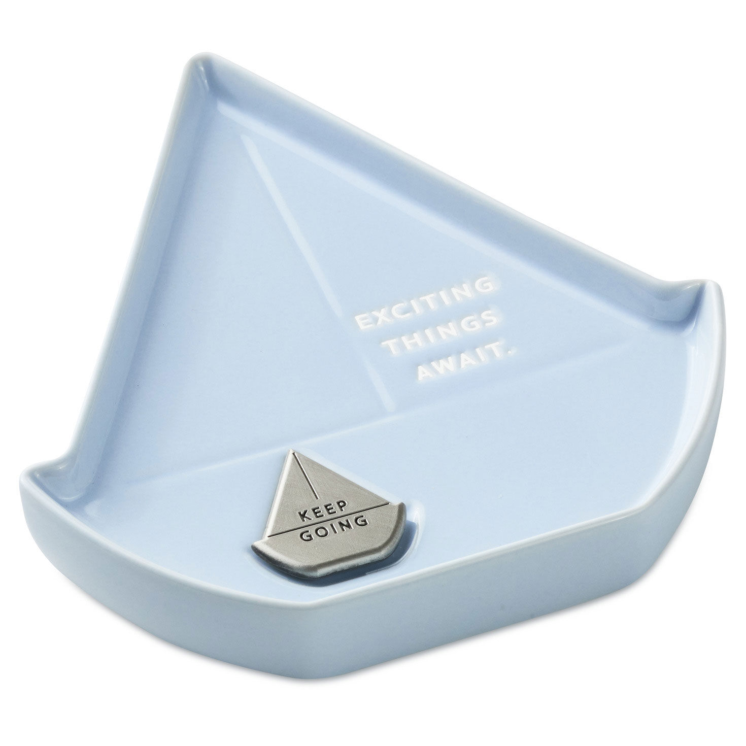 Sailboat-Shaped Trinket Dish With Token