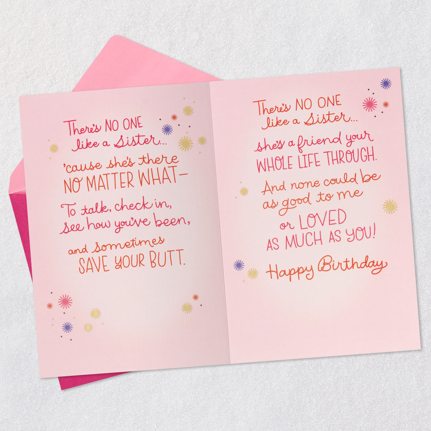 There's No One Like a Sister Birthday Card for only USD 5.99 | Hallmark