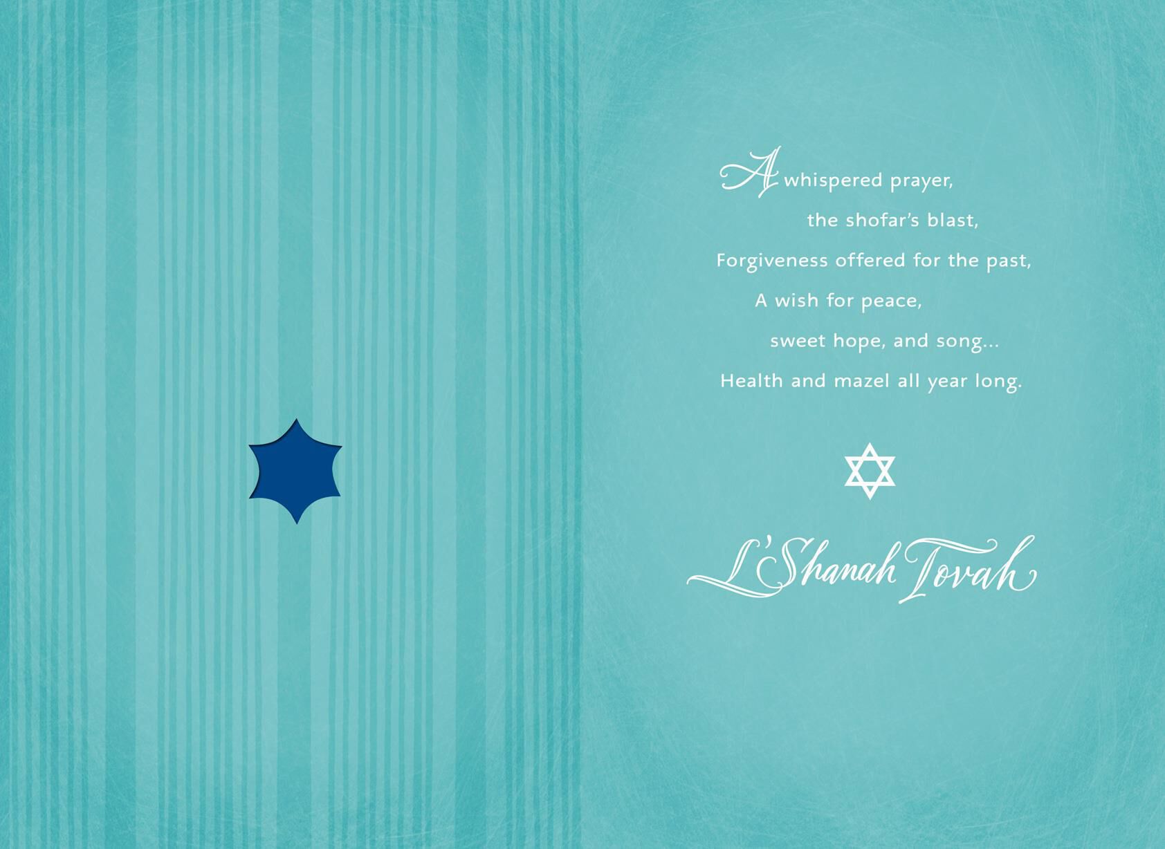 Warm Wish Star of David Rosh Hashanah Card