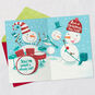 Snowman and Bass Guitar Grandson Christmas Card Open card with envelope image number 4