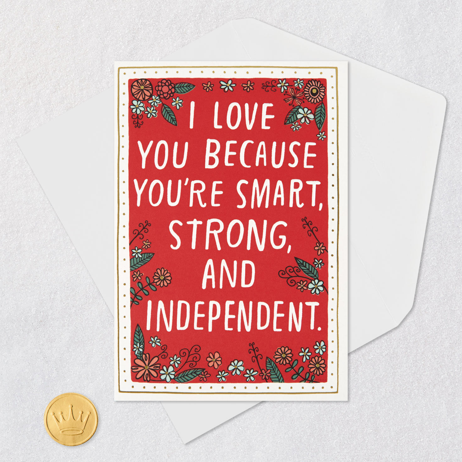 Your Butt Is a Bonus Funny Valentine's Day Card Card Front with Envelope and Gold Seal image number 5